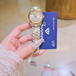 ĐỒNG HỒ NỮ CHÍNH HÃNG FUNMEI F2085 DÂY THÉP DEMI NIỀNG KHÍA FULLBOX TEM HÃNG