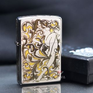 ZIPPO USA, ZIPPO MỸ MẠ CROM KHẮC ĂN MÒN MÃ M6
