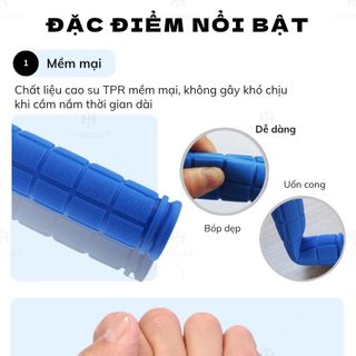 Bọc Tay Nắm Xe Đạp Silicon Mềm, 1 Cặp Vỏ Bao Tay Xe Đạp Thể Thao Chống Trượt, Thoải Mái