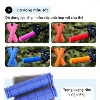 Bọc Tay Nắm Xe Đạp Silicon Mềm, 1 Cặp Vỏ Bao Tay Xe Đạp Thể Thao Chống Trượt, Thoải Mái