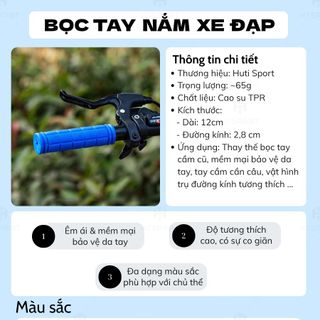 Bọc Tay Nắm Xe Đạp Silicon Mềm, 1 Cặp Vỏ Bao Tay Xe Đạp Thể Thao Chống Trượt, Thoải Mái