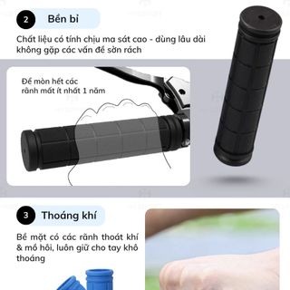 Bọc Tay Nắm Xe Đạp Silicon Mềm, 1 Cặp Vỏ Bao Tay Xe Đạp Thể Thao Chống Trượt, Thoải Mái