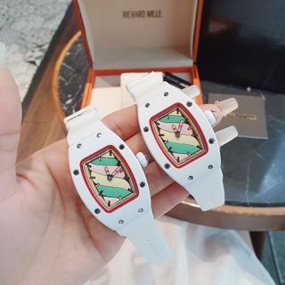 XẢ CUỐI NĂM ĐỒNG HỒ NỮ TRUNG CẤP RITRARD KẸO DÂY SILICON TRẮNG VÀ HỒNG