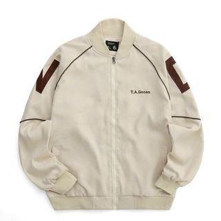 Áo khoác bomber chất da lộn 2 lớp, lót dù bên trong, logo thêu