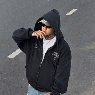 Áo khoác nỉ nam nón to TRUST YOURSEL