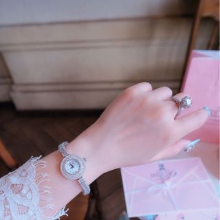 ĐỒNG HỒ NỮ CHÍNH HÃNG BRIDE TALK MẶT TRÒN MINI FULL ĐÁ SWAROSKI FULLBOX