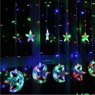 DÂY ĐÈN THẢ RÈM 12 TRĂNG SAO ĐỦ MÀU