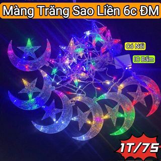 DÂY ĐÈN THẢ RÈM 12 TRĂNG SAO ĐỦ MÀU