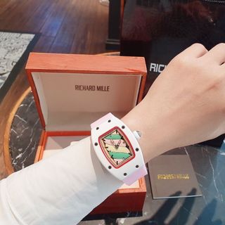 XẢ CUỐI NĂM ĐỒNG HỒ NỮ TRUNG CẤP RITRARD KẸO DÂY SILICON TRẮNG VÀ HỒNG