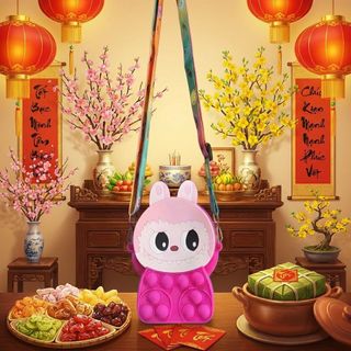 TÚI XÁCH SILICON POPIT ĐỰNG LÌ XÌ CHO BÉ GÁI – NHỎ XINH, CỰC CUTE - PIPI STORE