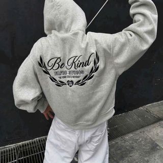 Áo khoác nỉ nam nữ nón to BE KIND