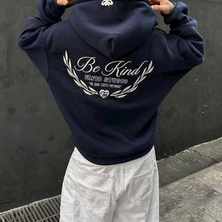 Áo khoác nỉ nam nữ nón to BE KIND