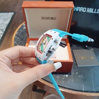 XẢ CUỐI NĂM ĐỒNG HỒ NỮ TRUNG CẤP RITRARD KẸO DÂY SILICON XANH VÀ VÀNG