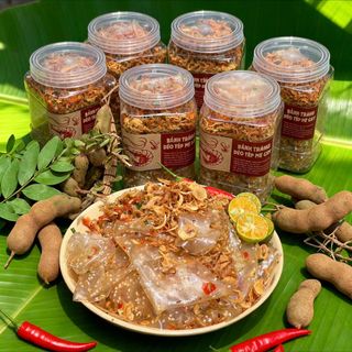 BÁNH TRÁNG DẺO ME TÉP SẤY – CHUA CAY DẺO DAI CỰC CUỐN 400G - WINNIE HOUSE