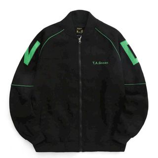 Áo khoác bomber nam chất da lộn 2 lớp, lót dù bên trong, logo thêu