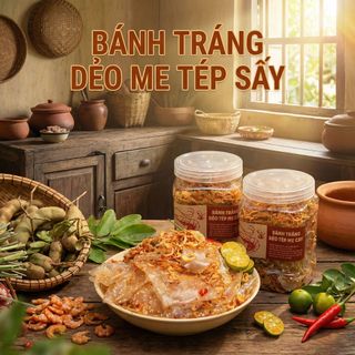 BÁNH TRÁNG DẺO ME TÉP SẤY – CHUA CAY DẺO DAI CỰC CUỐN 400G - WINNIE HOUSE
