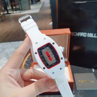 XẢ CUỐI NĂM HÀNG TRUNG CẤP ĐỒNG HỒ NỮ RITRARD MILLER DÂY CAO SU TRẮNG