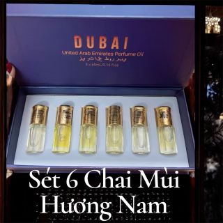 Sét Tinh Dầu Nước Hoa Dubai 6 Chai Nam
