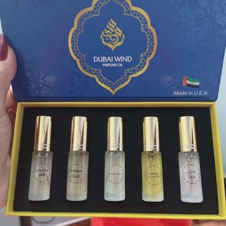 Sét Tinh Dầu Nước Hoa Dubai 5 Chai Dạng Xịt