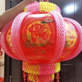 LỒNG ĐÈN LED XOAY 360 THUỶ TINH ĐỦ MÀU #50-38CM (T16)