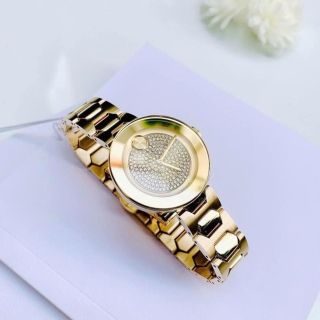 ĐỒNG HỒ NỮ CAO CẤP MOVODA BOLD MÁY NHẬT MẶT FULL ĐÁ VÀNG VÀ HỒNG