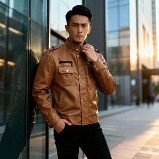 ÁO KHOÁC DA NAM PHONG CÁCH LỊCH LÃM AD904