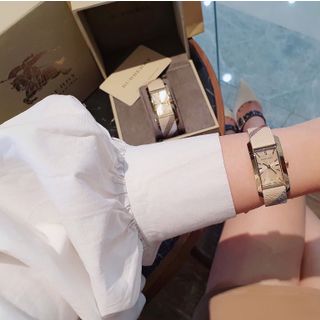ĐỒNG HỒ NỮ SIÊU CẤP BUBBERI MẶT CHỮ NHẬT DÂY SỌC SIZE LỚN VÀ NHỎ