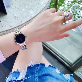 ĐỒNG HỒ NAM NỮ CAO CẤP MOVODA VETURI DÂY THÉP MẶT ĐEN TRƠN LẺ SIZE