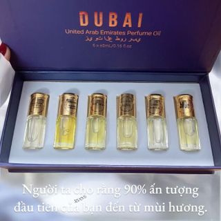 Sét Tinh Dầu Nước Hoa Dubai 6 Chai Nam