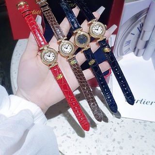 SET ĐỒNG HỒ NỮ SIÊU CẤP CATIOR DÂY DA MẶT MINI VIỀN ĐÁ VÀNG TẶNG KÈM DÂY CHUYỀN