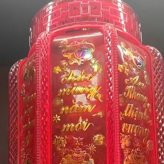 LỒNG ĐÈN LED XOAY 360 HÌNH TRÁI BÍ #80-53CM