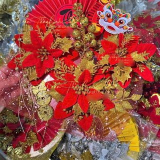 Set hoa kim tuyến trang trí giỏ quà tết ,  trang trí tết 2026 ( Hàng Giá Tận Xưởng )