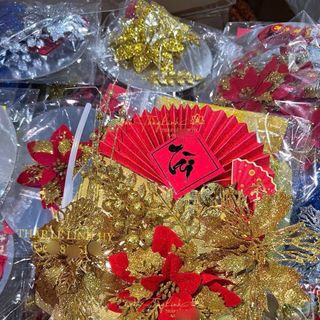 Set hoa kim tuyến trang trí giỏ quà tết ,  trang trí tết 2026 ( Hàng Giá Tận Xưởng )