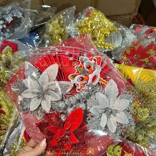 Set hoa kim tuyến trang trí giỏ quà tết , bộ trang trí tết 2026 ( Hàng Giá Tận Xưởng )