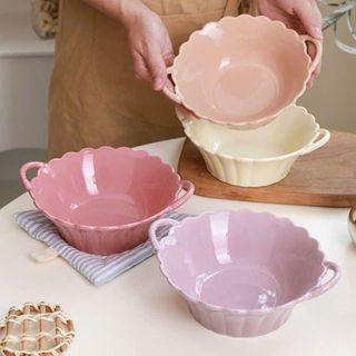 BỘ BÁT THÌA BÍ ĐỎ GỐM SỨ CÓ TAY CẦM