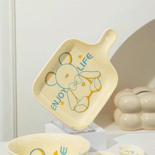 Sứ - Chảo Tay Cầm Sứ Bearbrick (THÙNG 48C)