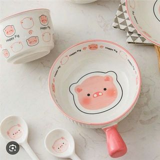 Chảo tay cầm lợn hồng cute (THÙNG 40C)