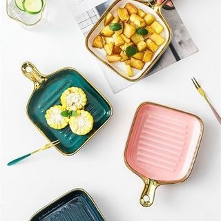 Đĩa chảo tay cầm Sứ Decor CC ( THUNG 24C)