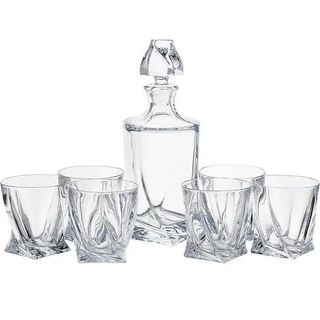 Bộ Bình Kèm 6 Ly Rượu Thủy Tinh Cao Cấp (THÙNG 10B)