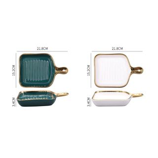 Đĩa chảo tay cầm Sứ Decor CC ( THUNG 24C)