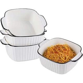 SET 5 THỐ SỨ VUÔNG SÂU LỒNG TAY CẦM SỌC VIỀN ĐEN