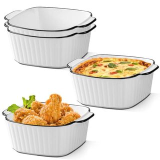 SET 5 THỐ SỨ VUÔNG SÂU LỒNG TAY CẦM SỌC VIỀN ĐEN