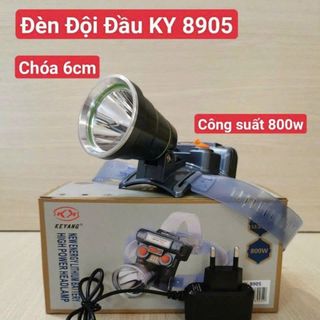 ĐÈN PIN ĐỘI ĐẦU CHÓA LỚN SIÊU SÁNG KY 8905