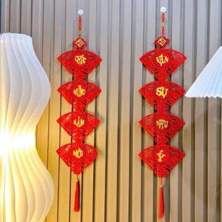 DẢI TREO TẾT CÂU ĐỐI HÌNH QUẠT 2026