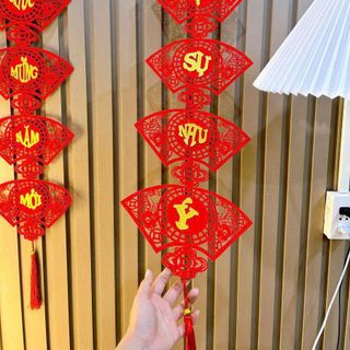 DẢI TREO TẾT CÂU ĐỐI HÌNH QUẠT 2026