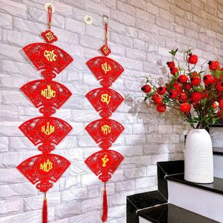 DẢI TREO TẾT CÂU ĐỐI HÌNH QUẠT 2026