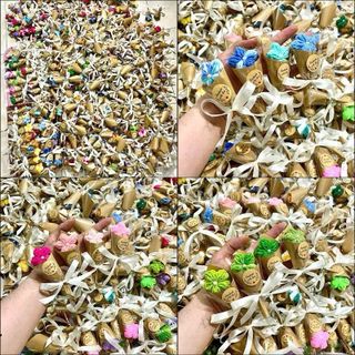 Hoa hồng len 1 bông