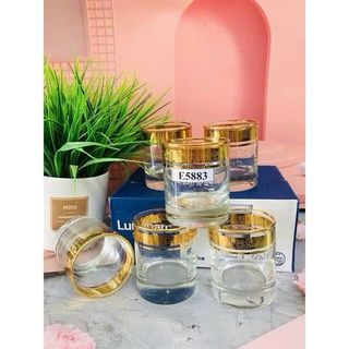 Cốc Thủy Tinh Luminac Khảm Vàng E5883 ( THÙNG 8B )