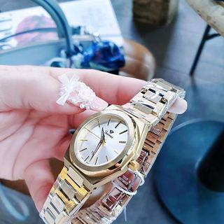 ĐỒNG HỒ CHÍNH HÃNG FUNMEI COUPLE F8035 DÂY THÉP VÀNG FULLBOX TEM HÃNG