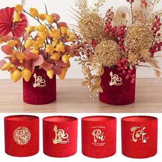 SET 2 TRỤ NHUNG CẮM HOA TUYỆT ĐẸP